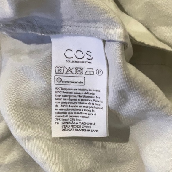 COS MINI WRAP DRESS IN DUSTY LIGHT GREEN - Picture 15 of 15